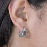 Arracada de Plata Cuadrada