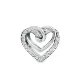 Charm Corazón con Circonias