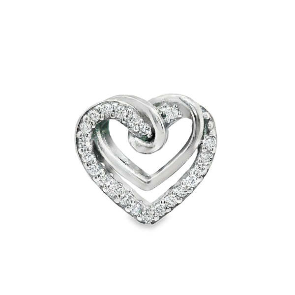 Charm Corazón con Circonias
