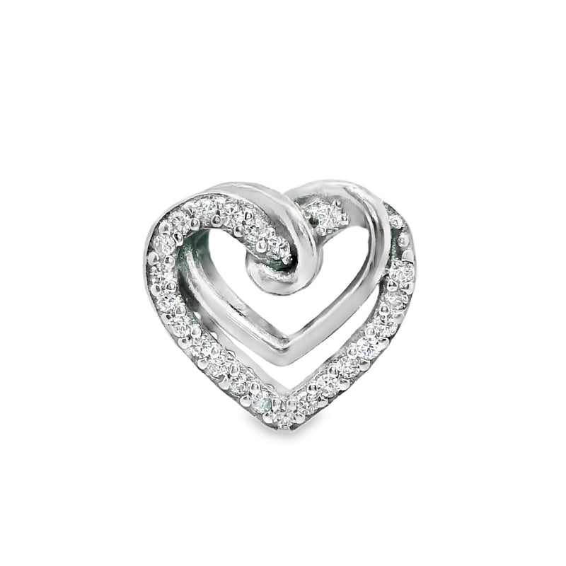 Charm Corazón con Circonias