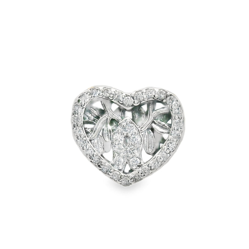 Charm Corazón con Circonias