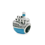Charm Barco Azul con Circonias