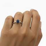 Anillo de Piedra Natural con Circonia Esmeralda / 7