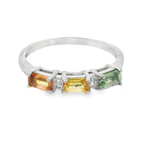 Anillo Piedra Natural Turmalina Rectangular Turmalina / 9