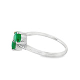 Anillo Piedra Natural con Circonia Esmeralda / 9