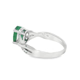 Anillo Piedra Natural y Circonia Esmeralda / 9
