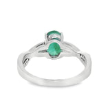 Anillo Piedra Natural y Circonia Esmeralda / 9