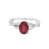 Anillo Piedra Natural y Circonia Esmeralda / 8