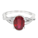 Anillo Piedra Natural y Circonia Esmeralda / 8