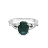 Anillo Piedra Natural y Circonia Esmeralda / 7