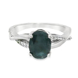 Anillo Piedra Natural y Circonia Esmeralda / 7
