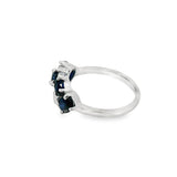 Anillo de Piedra Natural con Circonias Zafiro / 8