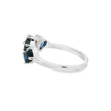 Anillo de Piedra Natural con Circonias Zafiro / 8