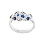 Anillo de Piedra Natural con Circonias Zafiro / 8