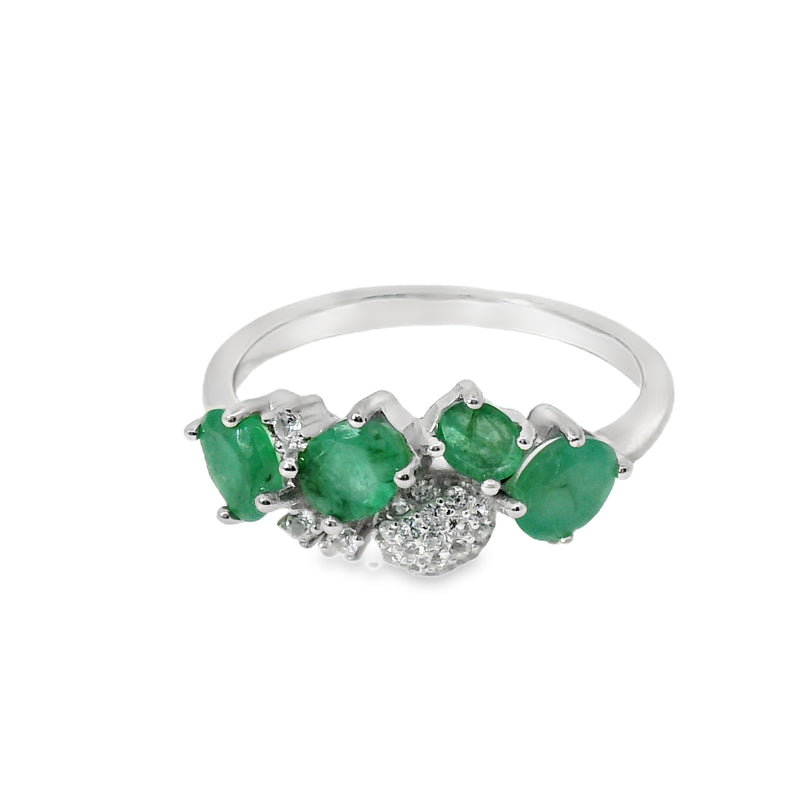 Anillo de Piedra Natural con Circonias Zafiro / 7