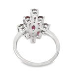 Anillo piedra Natural Ovalado con Circonias Rubi / 9