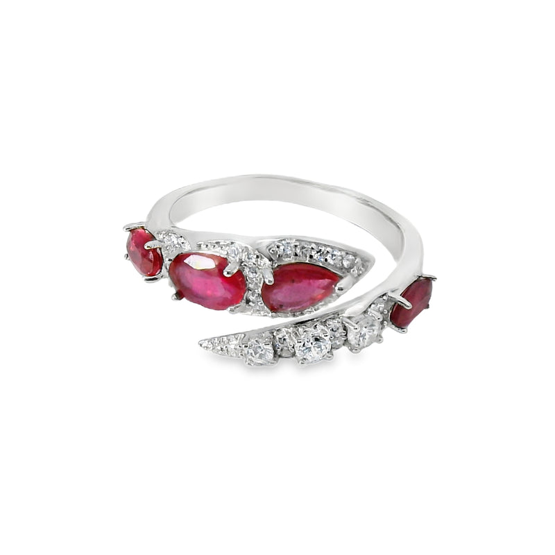 Anillo de Piedra Natural con Circonias Zafiro / 7