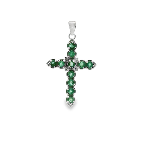 Cruz Piedra Natural con Circonia