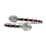 Brazalete de Piedra Natural Víbora de Circonias Rubi