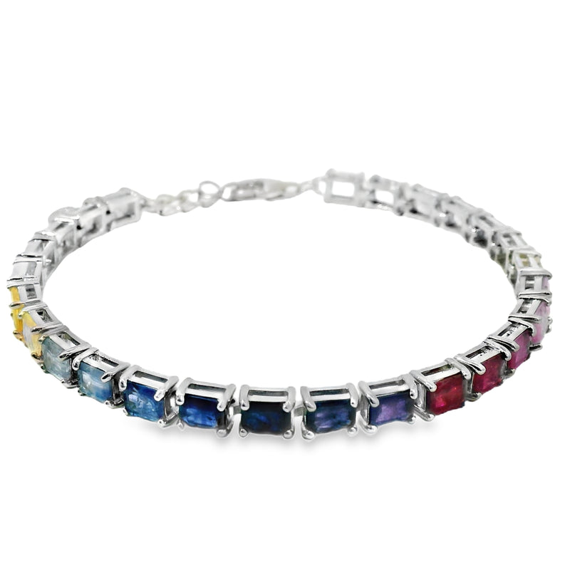 Pulsera Zafiro Multicolor Rectangular