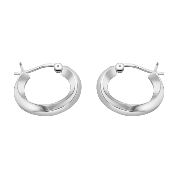 Arracadas De Onda Ligera De Plata 2CM