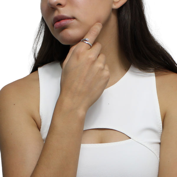 Anillo de Circonia Cubo