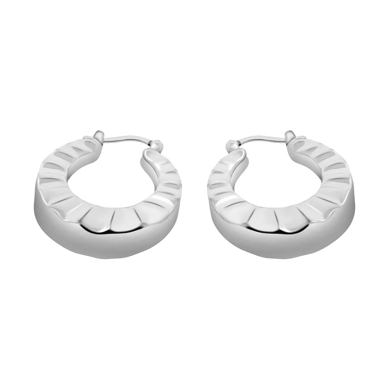 Arracadas De Plata Zig Zag Ondas