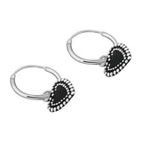 Arracadas Con Dije De Corazón Rojo