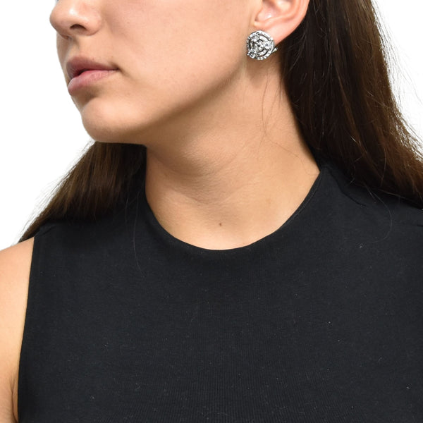 Aretes De Clip Plata Con Piedras Preciosas