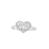 Anillo Circonia de Corazón Rosa / 6