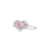 Anillo Circonia de Corazón Rosa / 6