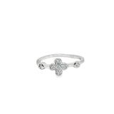 Anillo TRebol Circonia 7
