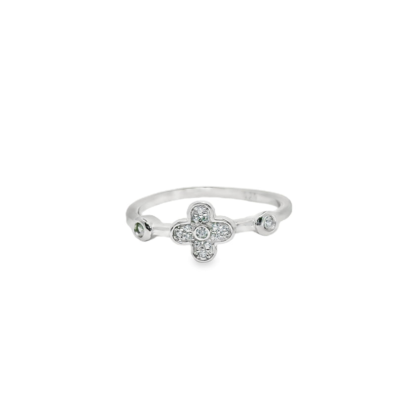 Anillo TRebol Circonia 7