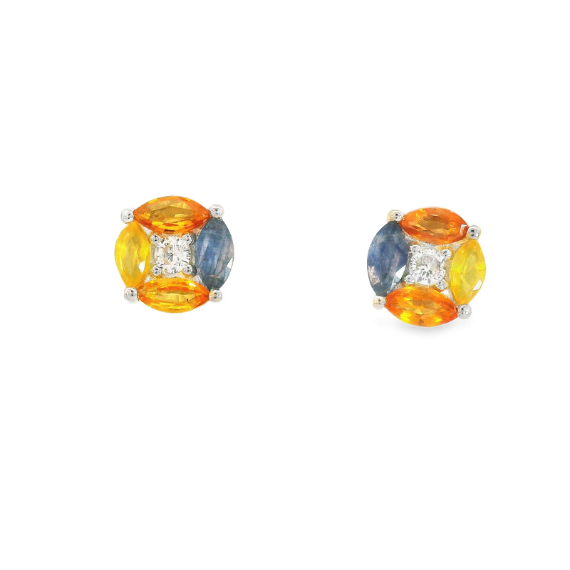 Aretes de Zafiro Multicolor