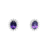 Aretes de Piedra Natural con Circonia