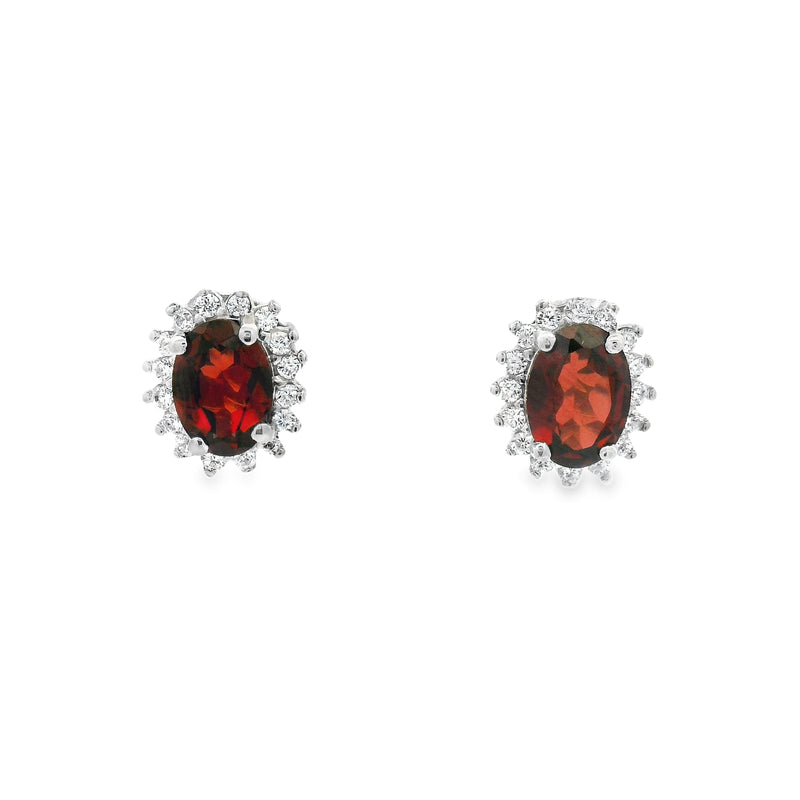 Aretes de Piedra Natural con Circonia