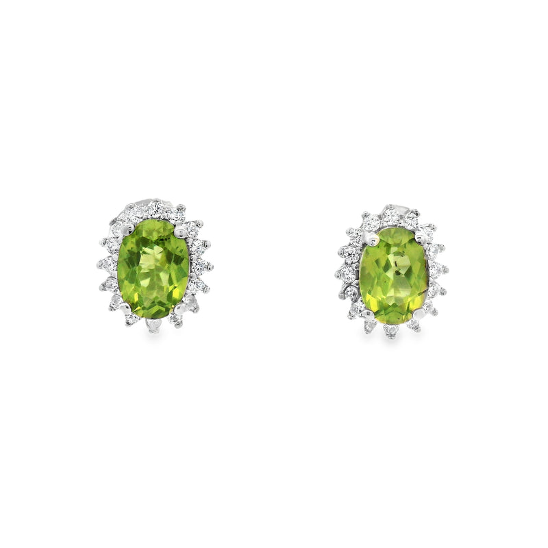Aretes de Piedra Natural con Circonia