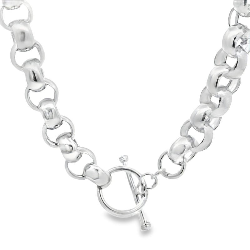 Collar Argolla Redonda de Plata Lisa