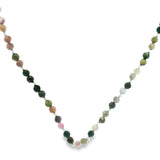 Collar de Turmalinas con Bolitas de Plata Lisa