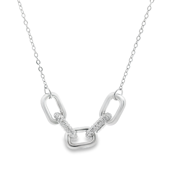 Collar con Eslabón de Circonia
