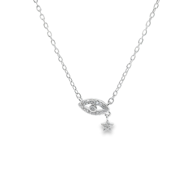 Collar de Ojo y Estrella de Circonia