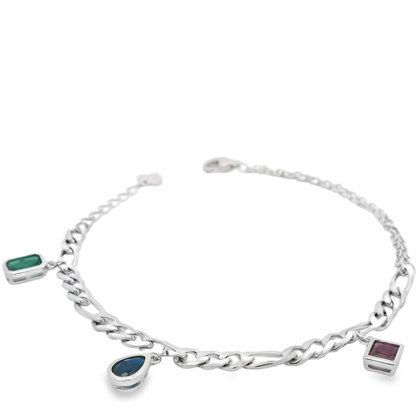 Pulsera Eslabón Con Circonia
