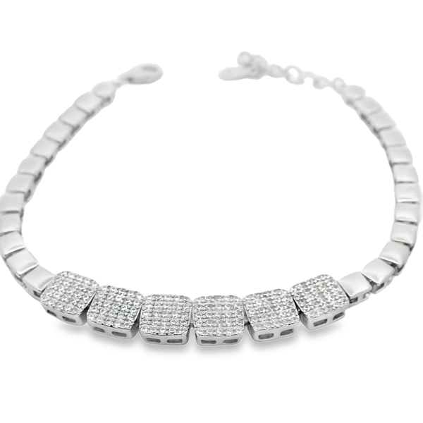 Pulsera Circonia de Cuadros