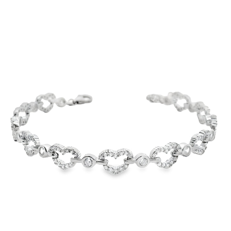 Pulsera de Corazones Circonia