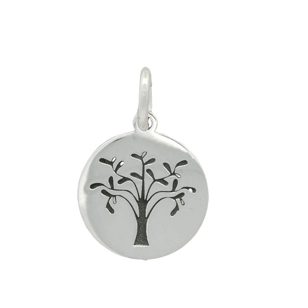 Dije de plata Circular con Árbol