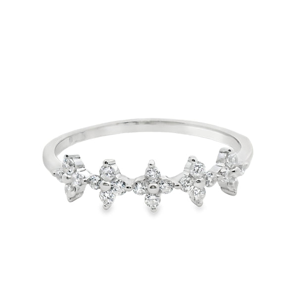 Anillo 5 flores de Circonia 8