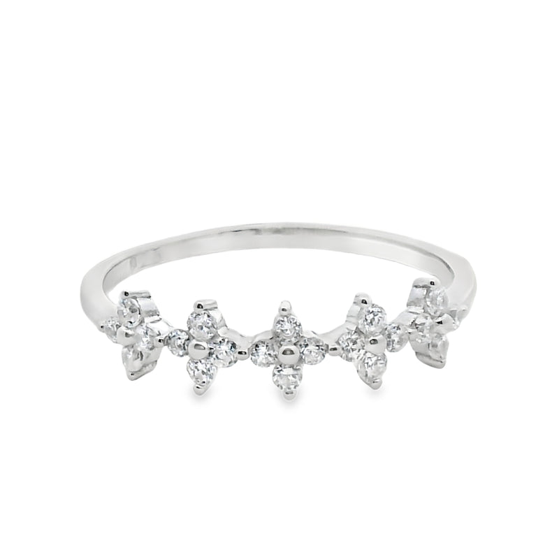 Anillo 5 flores de Circonia 8