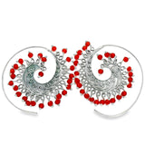 Arracada De Plata Estilo Candil Azul