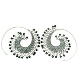 Arracada De Plata Estilo Candil Azul