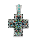 Cruz Grande de Plata con Piedras